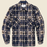 Whiting Overshirt - Glitch Check Natural - Wax London - STAG Provisions - Tops - L/S Woven - Plaid