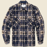 Whiting Overshirt - Glitch Check Natural - Wax London - STAG Provisions - Tops - L/S Woven - Plaid