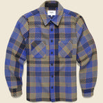 Whiting Overshirt - Pike Check Blue Multi - Wax London - STAG Provisions - Tops - L/S Woven - Plaid