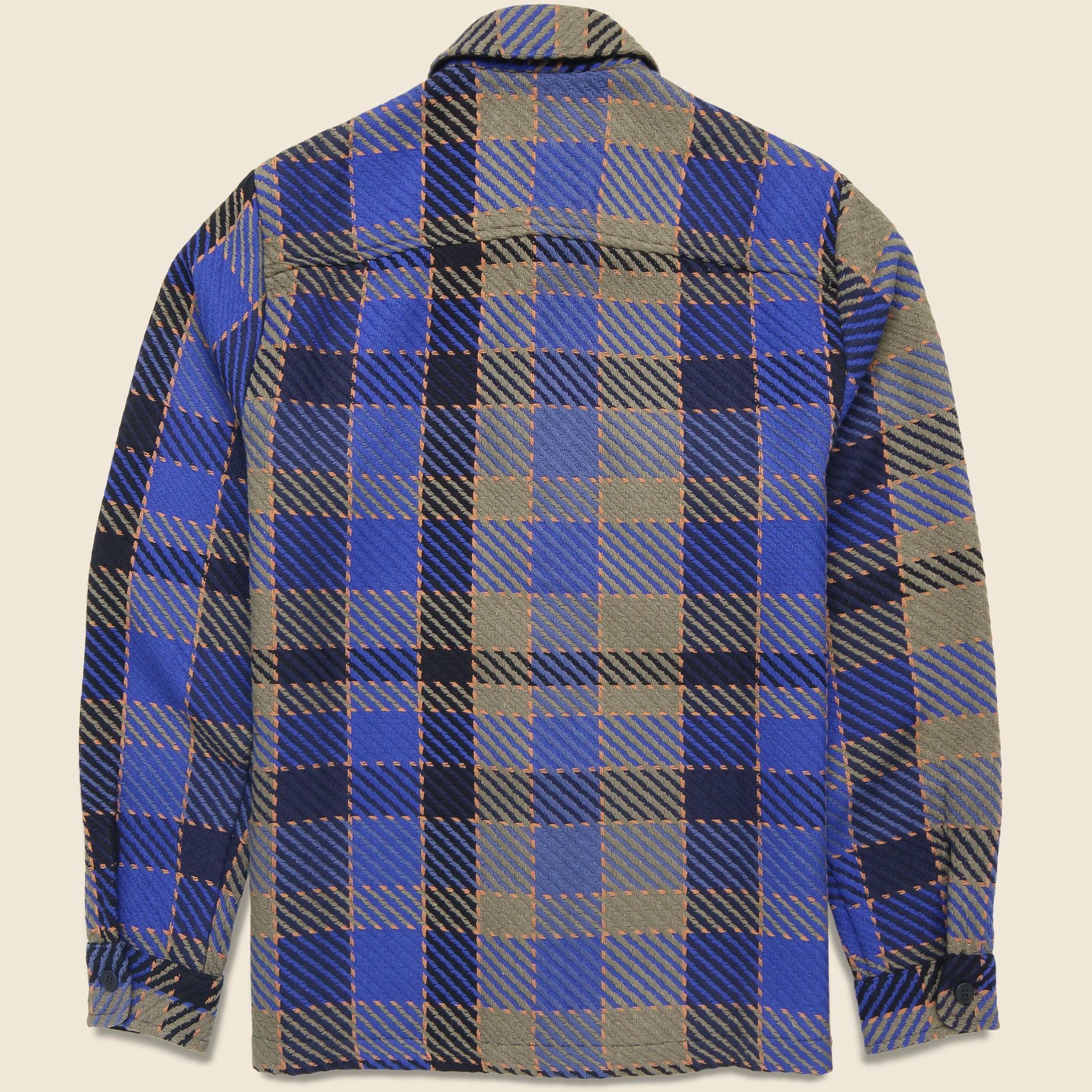 
                          Whiting Overshirt - Pike Check Blue Multi - Wax London - STAG Provisions - Tops - L/S Woven - Plaid
                        