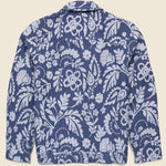 Iggy Jacket - Floral Jacquard Navy - Wax London - STAG Provisions - Outerwear - Coat / Jacket