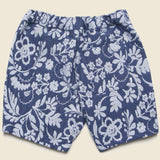 7" Kurt Shorts - Floral Jacquard Blue - Wax London - STAG Provisions - Shorts - Lounge