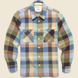 Whiting Overshirt - Pike Check Khaki Multi - Wax London - STAG Provisions - Tops - L/S Woven - Plaid