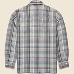 Whiting Overshirt - Basket Weave Blue - Wax London - STAG Provisions - Tops - L/S Woven - Plaid