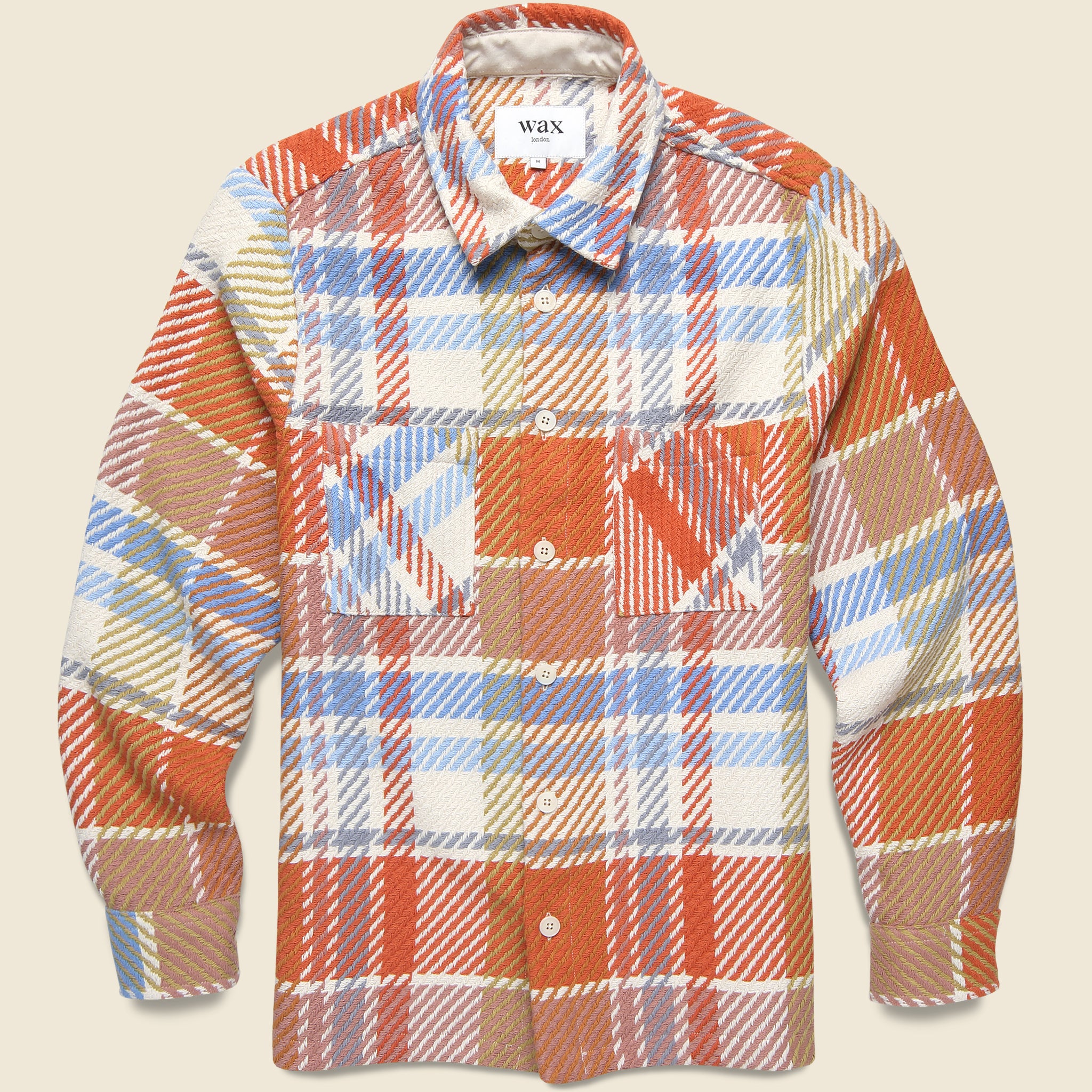 Whiting Overshirt - Bude Check Pastel - Wax London - STAG Provisions - Tops - L/S Woven - Plaid