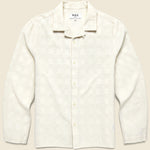 Corey Dobby Shirt - Off White - Wax London - STAG Provisions - Tops - L/S Woven - Solid