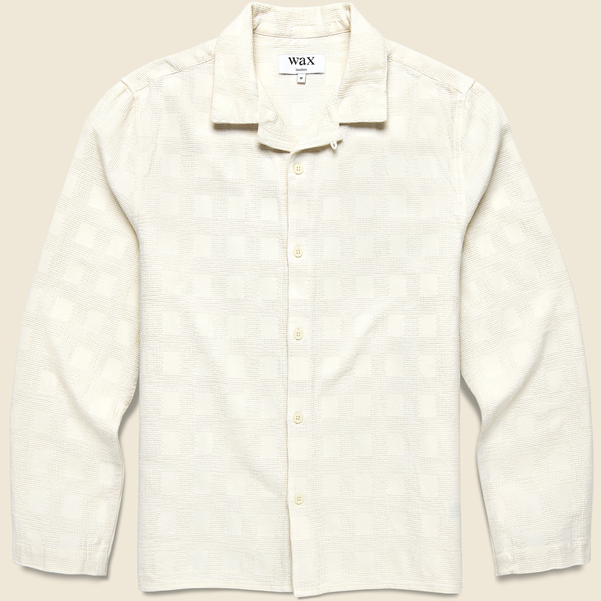 Corey Dobby Shirt - Off White - Wax London - STAG Provisions - Tops - L/S Woven - Solid