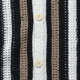 Porto Stripe Crochet Shirt - Ecru/Black - Wax London - STAG Provisions - Tops - S/S Knit