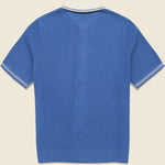 Pointelle Belle Shirt - Blue/Ecru - Wax London - STAG Provisions - Tops - S/S Knit