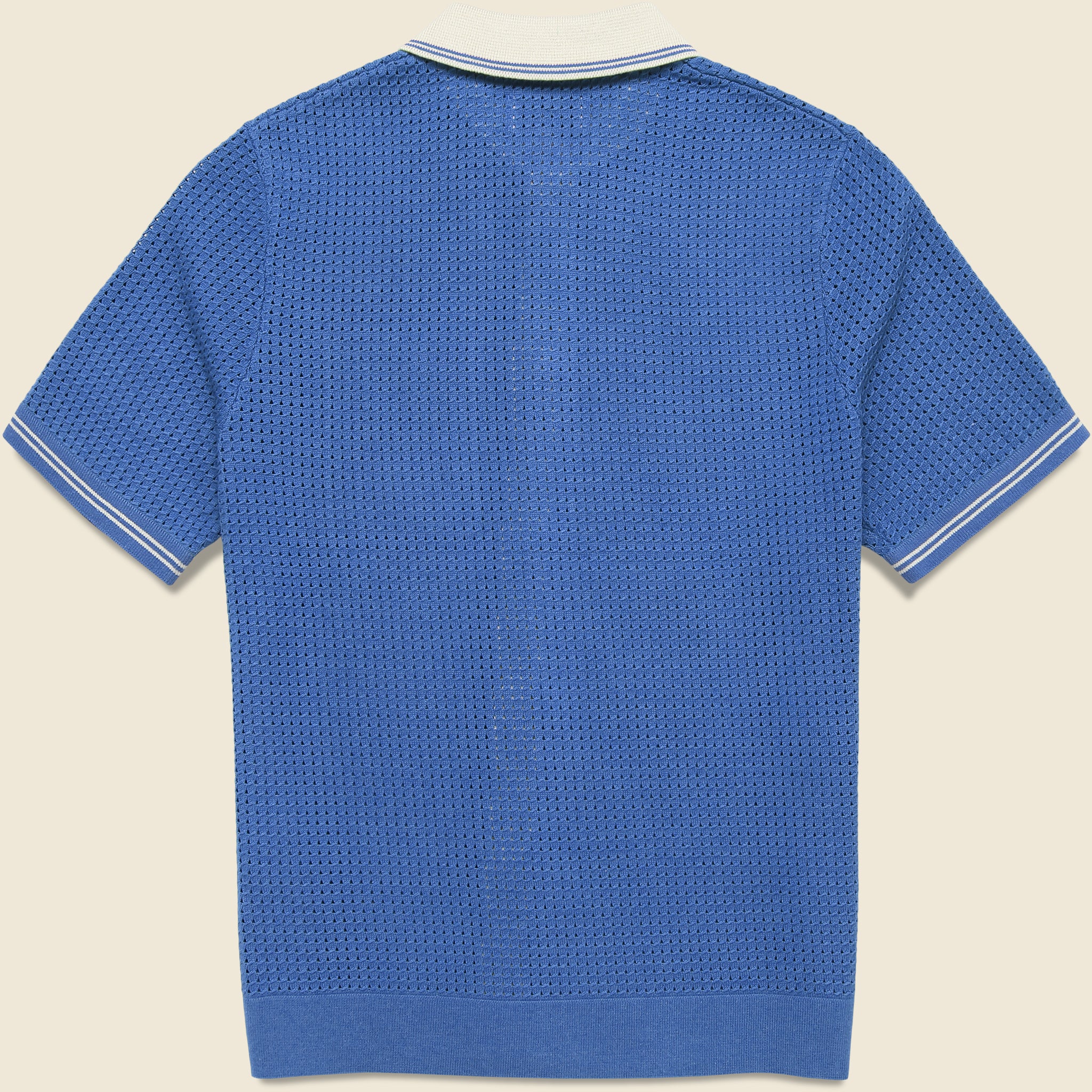 Pointelle Belle Shirt - Blue/Ecru - Wax London - STAG Provisions - Tops - S/S Knit