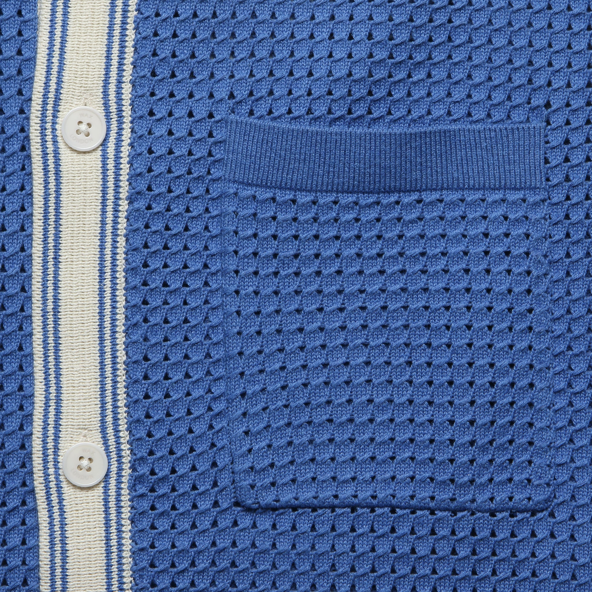 
                          Pointelle Belle Shirt - Blue/Ecru - Wax London - STAG Provisions - Tops - S/S Knit
                        