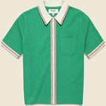Pointelle Belle Shirt - Green/Ecru - Wax London - STAG Provisions - Tops - S/S Knit