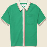 Pointelle Belle Shirt - Green/Ecru - Wax London - STAG Provisions - Tops - S/S Knit