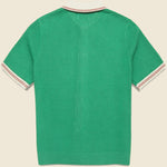 Pointelle Belle Shirt - Green/Ecru - Wax London - STAG Provisions - Tops - S/S Knit