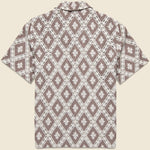 Diamond Lace Didcot Shirt - Taupe/Ecru - Wax London - STAG Provisions - Tops - S/S Woven - Floral
