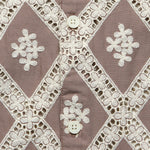 Diamond Lace Didcot Shirt - Taupe/Ecru - Wax London - STAG Provisions - Tops - S/S Woven - Floral