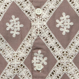 Diamond Lace Didcot Shirt - Taupe/Ecru - Wax London - STAG Provisions - Tops - S/S Woven - Floral