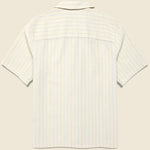 Seersucker Stripe Didcot Shirt - Ecru/Blue - Wax London - STAG Provisions - Tops - S/S Woven - Seersucker