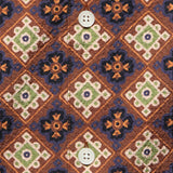 Seersucker Tile Didcot Shirt - Rust/Multi - Wax London - STAG Provisions - Tops - S/S Woven - Seersucker