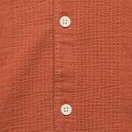 Double Weave Didcot Shirt - Rust - Wax London - STAG Provisions - Tops - S/S Woven - Seersucker