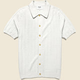 Pointelle Tellaro Shirt - Ecru - Wax London - STAG Provisions - Tops - S/S Knit