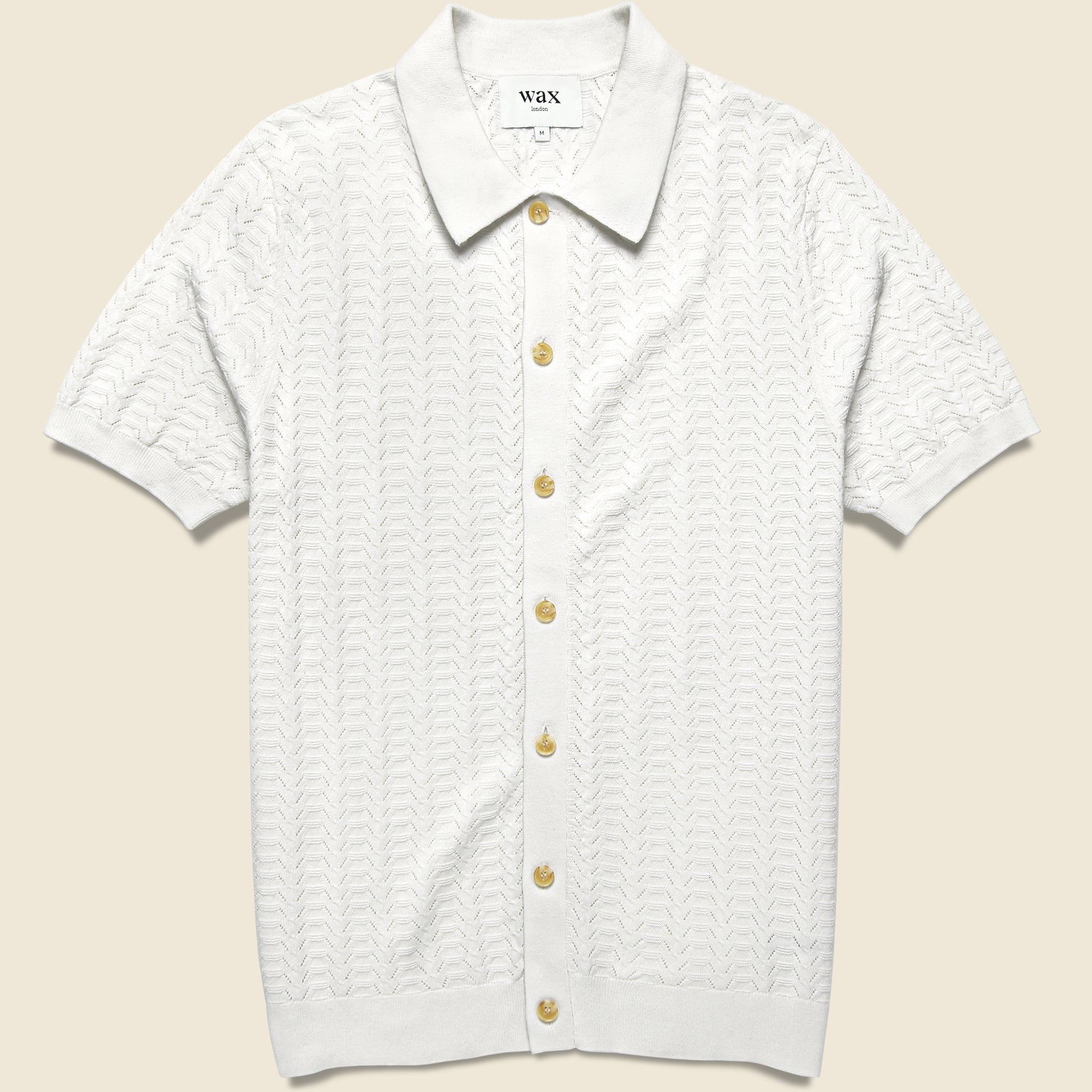Pointelle Tellaro Shirt - Ecru - Wax London - STAG Provisions - Tops - S/S Knit