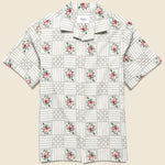 Didcot Tapestry Embroidered Shirt - Ecru - Wax London - STAG Provisions - Tops - S/S Woven - Floral