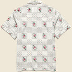 Didcot Tapestry Embroidered Shirt - Ecru - Wax London - STAG Provisions - Tops - S/S Woven - Floral