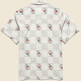 Didcot Tapestry Embroidered Shirt - Ecru - Wax London - STAG Provisions - Tops - S/S Woven - Floral