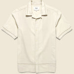 Newton Pintuck Shirt - White - Wax London - STAG Provisions - Tops - S/S Woven - Solid