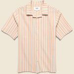 Didcot Pastel Stripe Shirt - Pastel Pink/White - Wax London - STAG Provisions - Tops - S/S Woven - Stripe