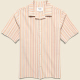 Didcot Pastel Stripe Shirt - Pastel Pink/White - Wax London - STAG Provisions - Tops - S/S Woven - Stripe