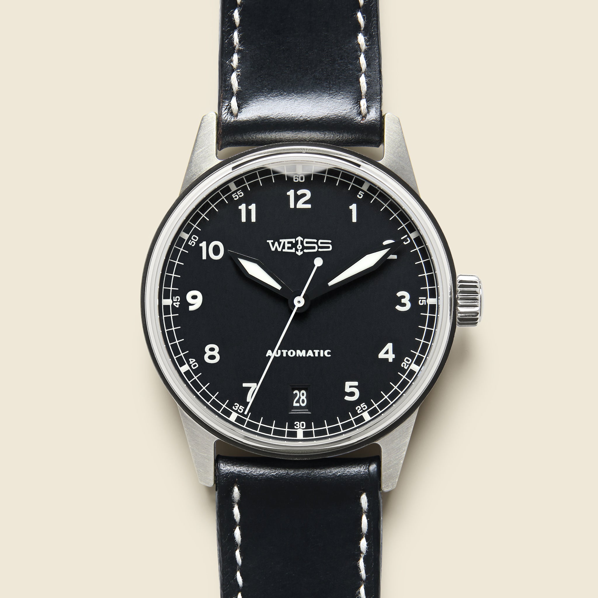 Automatic Standard Issue Field Watch 38mm - Black/Black - Weiss Watch Co - STAG Provisions - Accessories - Watches