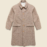 Raglan Wool Overcoat - Brown Slub Donegal - Wythe - STAG Provisions - Outerwear - Coat / Jacket