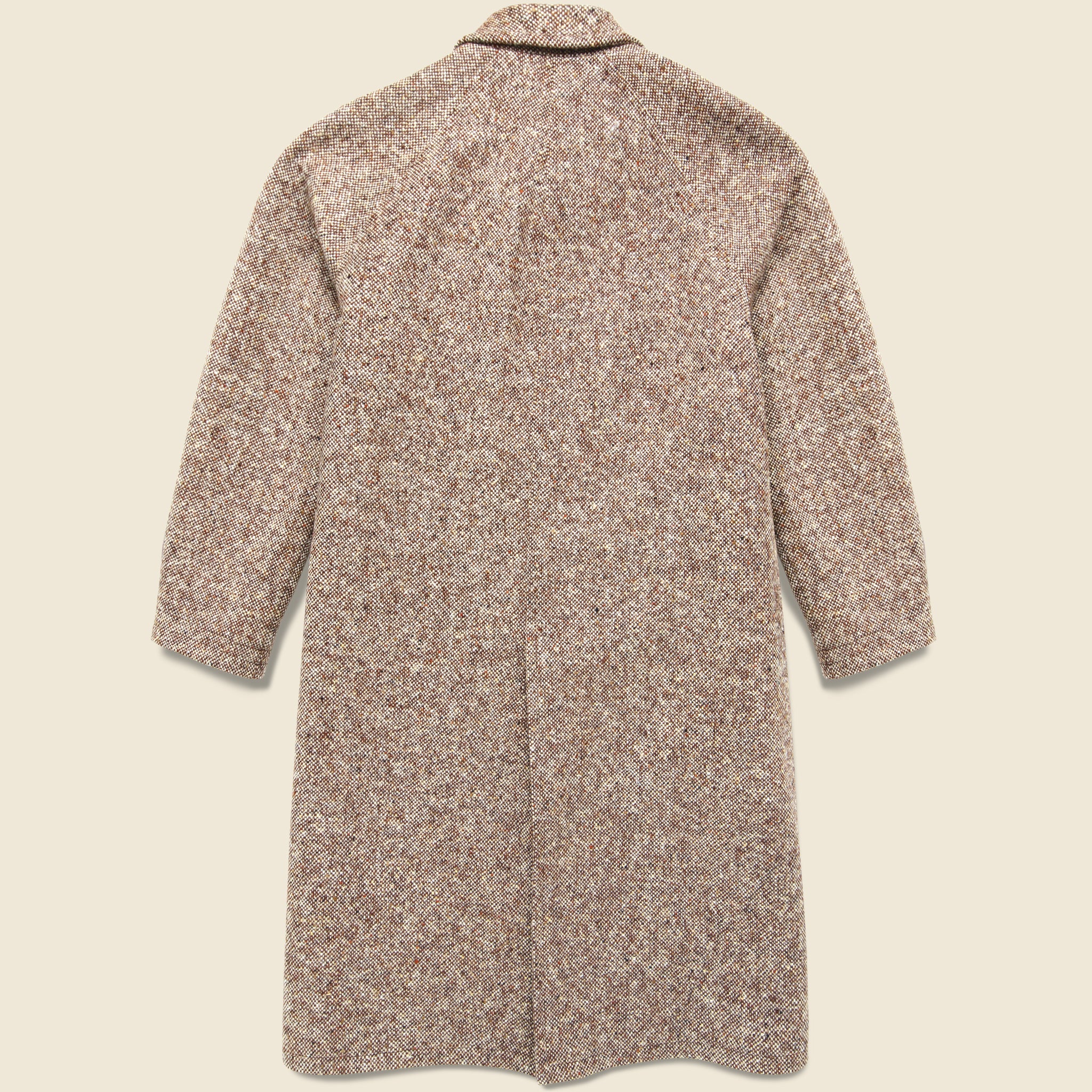 
                          Raglan Wool Overcoat - Brown Slub Donegal - Wythe - STAG Provisions - Outerwear - Coat / Jacket
                        