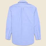 Moleskin Pearl Snap Shirt - Cornflower - Wythe - STAG Provisions - Tops - L/S Woven - Solid