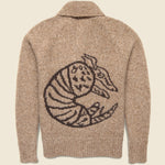 Armadillo Cardigan - Dark Brown - Wythe - STAG Provisions - Tops - Sweater