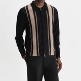 Lennox Polo - Milano Stripe Black - Wax London - STAG Provisions - Tops - Sweater