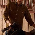 Slim Fit Corduroy Western Shirt - Tan - RRL - STAG Provisions - Tops - L/S Woven - Corduroy