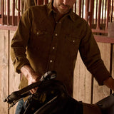 Slim Fit Corduroy Western Shirt - Tan - RRL - STAG Provisions - Tops - L/S Woven - Corduroy