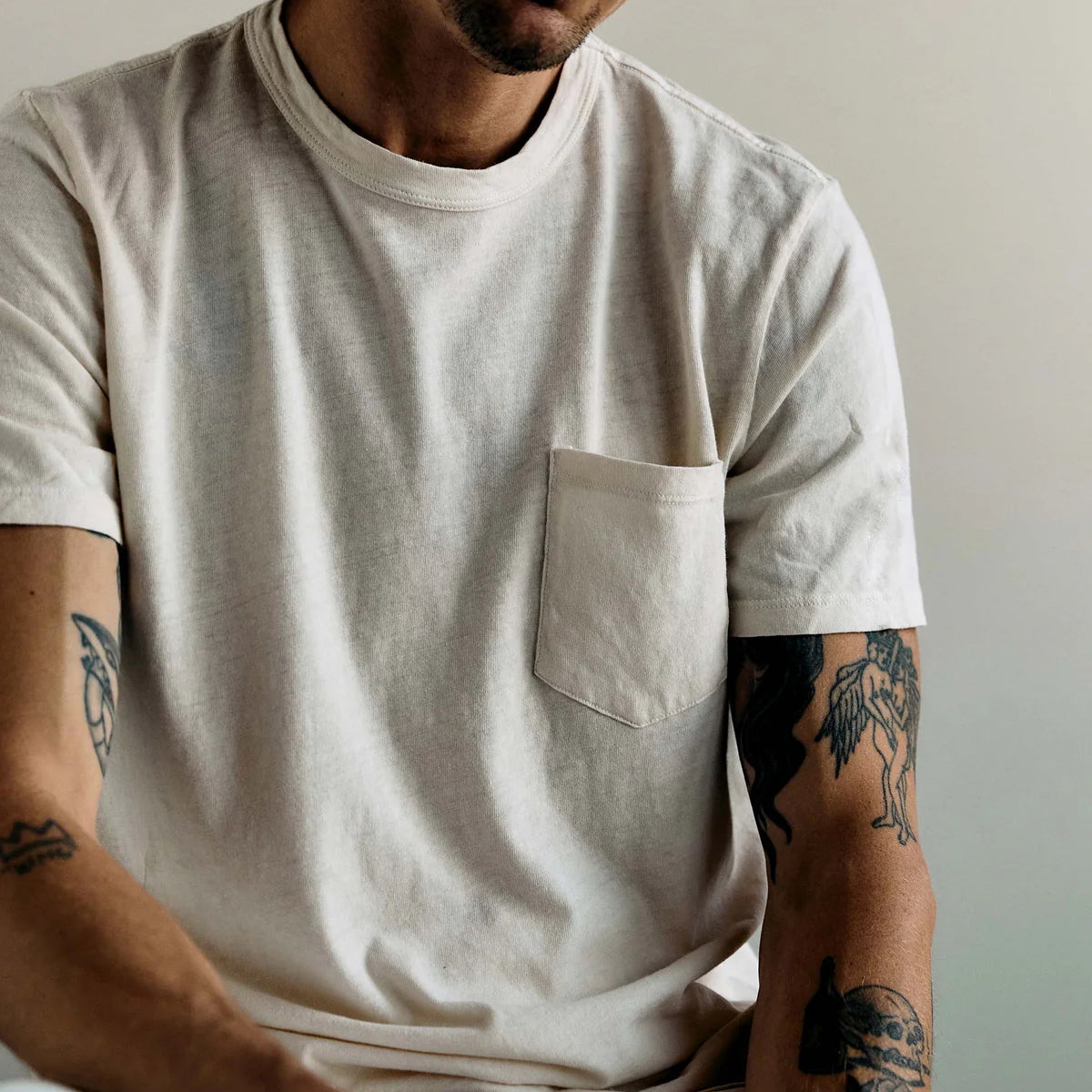 
                          Pocket Tee - Vintage White - Imogene + Willie - STAG Provisions - Tops - S/S Tee
                        
