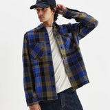 Whiting Overshirt - Pike Check Blue Multi - Wax London - STAG Provisions - Tops - L/S Woven - Plaid