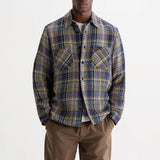 Whiting Overshirt - Grain Check Blue/Multi - Wax London - STAG Provisions - Tops - L/S Woven - Plaid