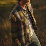 Whiting Overshirt - Pike Check Khaki Multi - Wax London - STAG Provisions - Tops - L/S Woven - Plaid