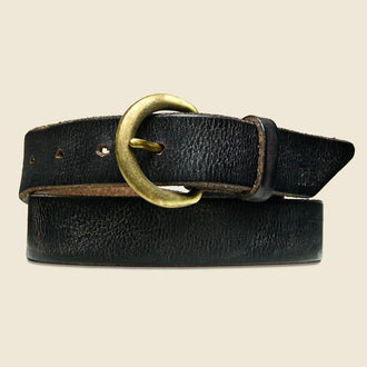 Terrance Tumbled Leather Belt - Brown