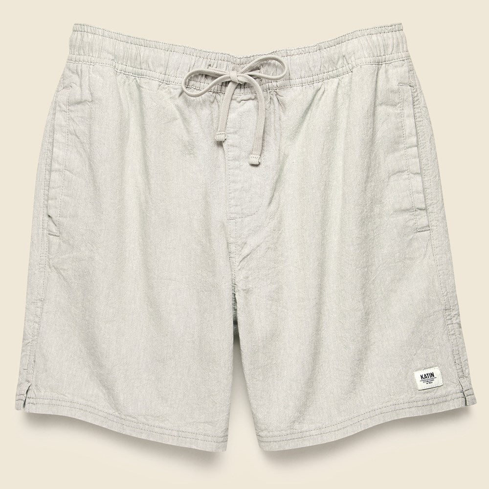 Isaiah Local Short in Light Gray made from lightweight cotton with a clean tailored silhouette for warm-weather comfort.