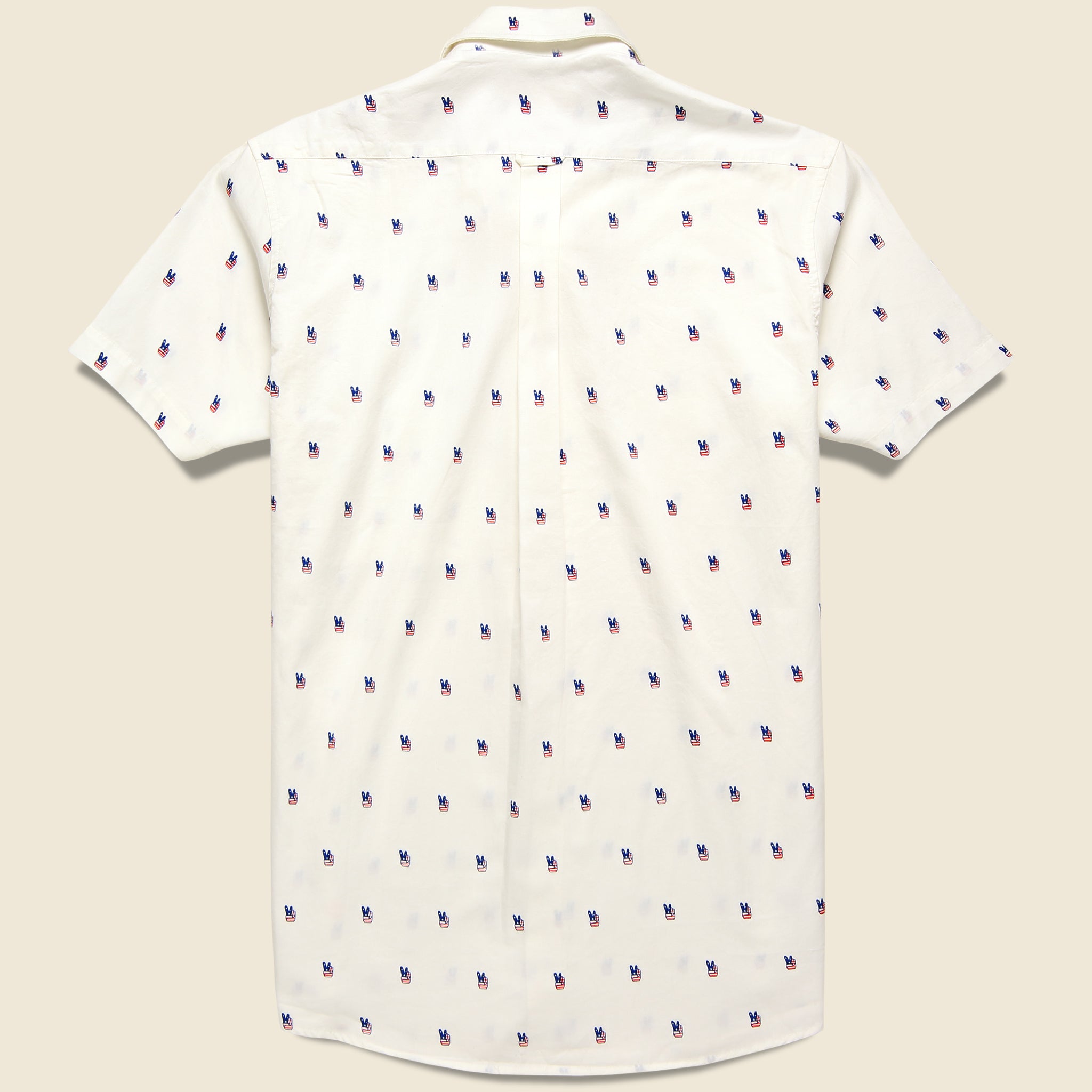 
                          Peace Cognito Shirt - White - Far Afield - STAG Provisions - Tops - S/S Woven - Other Pattern
                        
