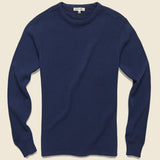 Waffle Crewneck - Navy - Alex Mill - STAG Provisions - Tops - L/S Knit