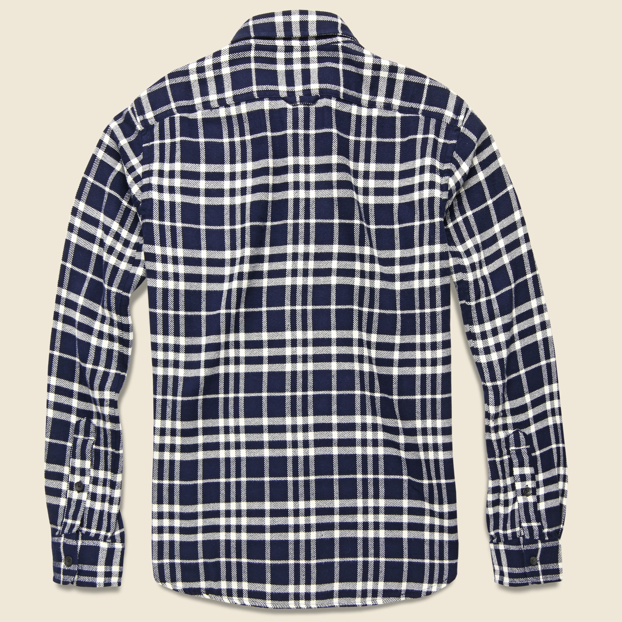 
                          Plaid Patch &amp; Flap Flannel - White/Navy - Alex Mill - STAG Provisions - Tops - L/S Woven - Plaid
                        