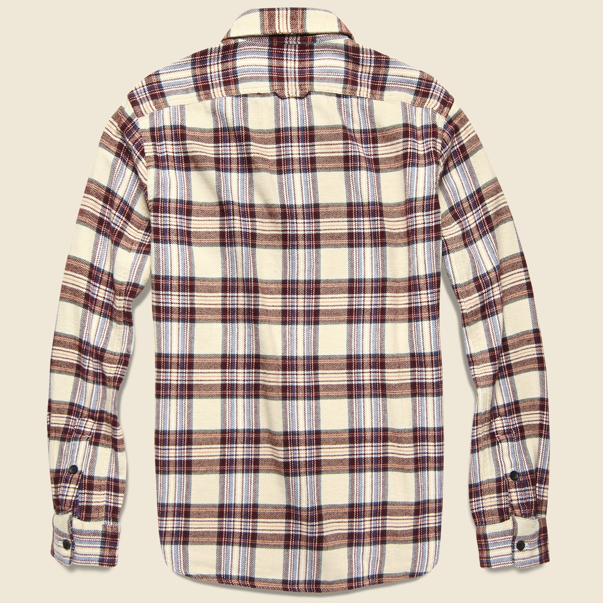 
                          Plaid Patch &amp; Flap Flannel - Burgundy/Ivory - Alex Mill - STAG Provisions - Tops - L/S Woven - Plaid
                        